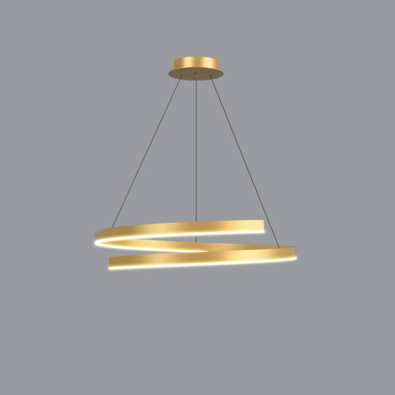 ثريات LED معاصرة مبتكرة من الحديد والألومنيوم والسيليكون والأكريليك مزودة بإضاءة جزيرة لغرفة الطعام