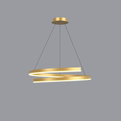 ثريات LED معاصرة مبتكرة من الحديد والألومنيوم والسيليكون والأكريليك مزودة بإضاءة جزيرة لغرفة الطعام