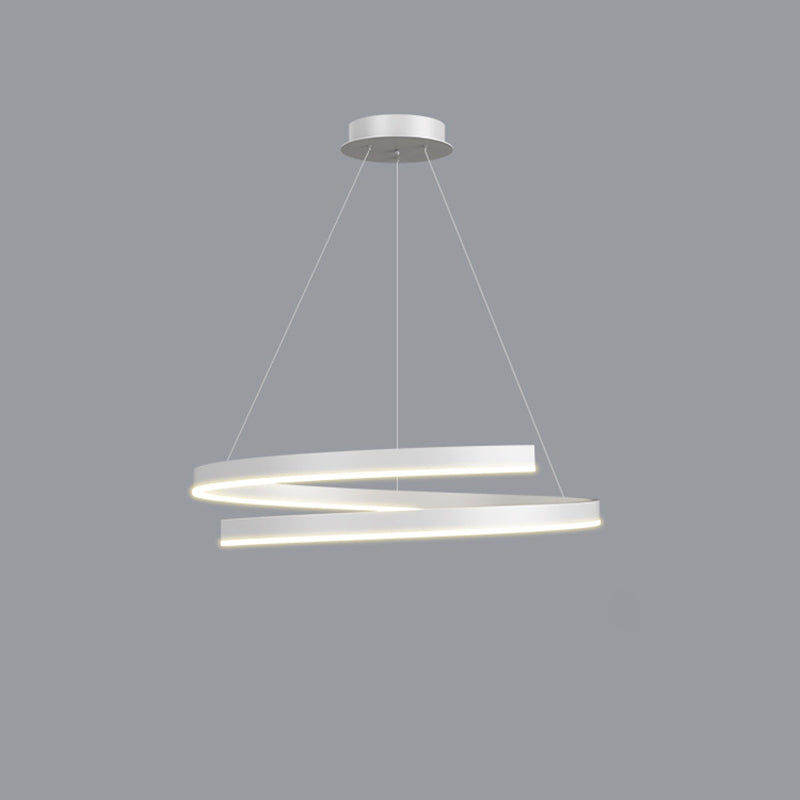 ثريات LED معاصرة مبتكرة من الحديد والألومنيوم والسيليكون والأكريليك مزودة بإضاءة جزيرة لغرفة الطعام