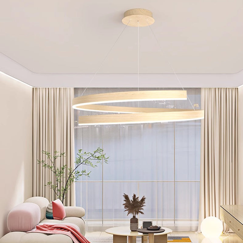 ثريات LED معاصرة مبتكرة من الحديد والألومنيوم والسيليكون والأكريليك مزودة بإضاءة جزيرة لغرفة الطعام