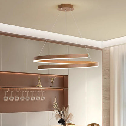 ثريات LED معاصرة مبتكرة من الحديد والألومنيوم والسيليكون والأكريليك مزودة بإضاءة جزيرة لغرفة الطعام