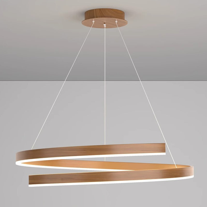 ثريات LED معاصرة مبتكرة من الحديد والألومنيوم والسيليكون والأكريليك مزودة بإضاءة جزيرة لغرفة الطعام