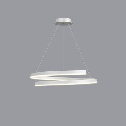ثريات LED معاصرة مبتكرة من الحديد والألومنيوم والسيليكون والأكريليك مزودة بإضاءة جزيرة لغرفة الطعام