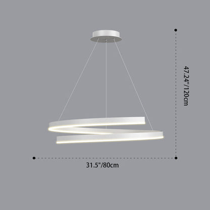 ثريات LED معاصرة مبتكرة من الحديد والألومنيوم والسيليكون والأكريليك مزودة بإضاءة جزيرة لغرفة الطعام