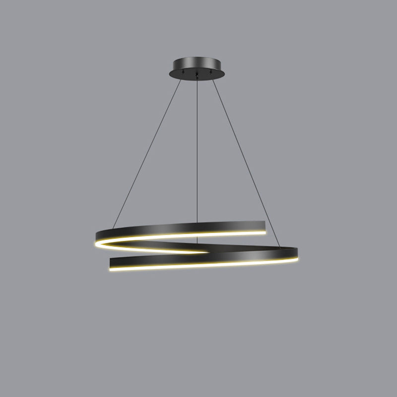 ثريات LED معاصرة مبتكرة من الحديد والألومنيوم والسيليكون والأكريليك مزودة بإضاءة جزيرة لغرفة الطعام
