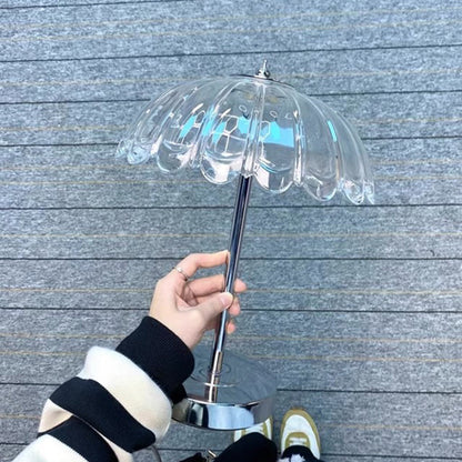 Modern Luxury Transparent Glass Pumpkin Lampshade USB LED Table Lamp For Bedroom
