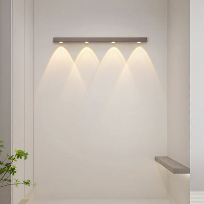 Modern Minimalist Long Multi Lights Aluminum LED Wall Sconce Lamp For Hallway