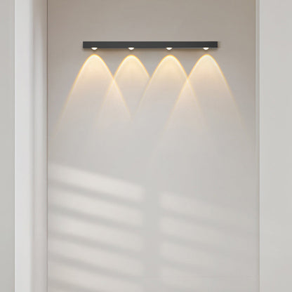 Modern Minimalist Long Multi Lights Aluminum LED Wall Sconce Lamp For Hallway