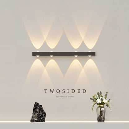 Modern Minimalist Long Multi Lights Aluminum LED Wall Sconce Lamp For Hallway