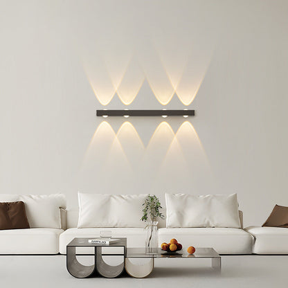 Modern Minimalist Long Multi Lights Aluminum LED Wall Sconce Lamp For Hallway