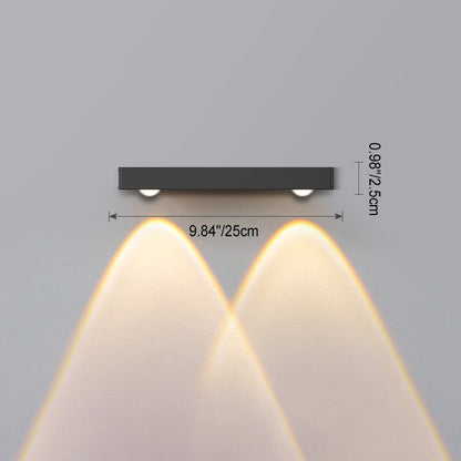 Modern Minimalist Long Multi Lights Aluminum LED Wall Sconce Lamp For Hallway