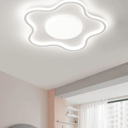 Contemporary Creative Star Iron Aluminum Acrylic Silicone LED Flush Mount Ceiling Light For Bedroom