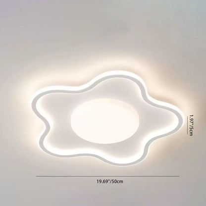 Contemporary Creative Star Iron Aluminum Acrylic Silicone LED Flush Mount Ceiling Light For Bedroom