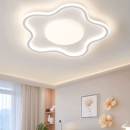 Contemporary Creative Star Iron Aluminum Acrylic Silicone LED Flush Mount Ceiling Light For Bedroom