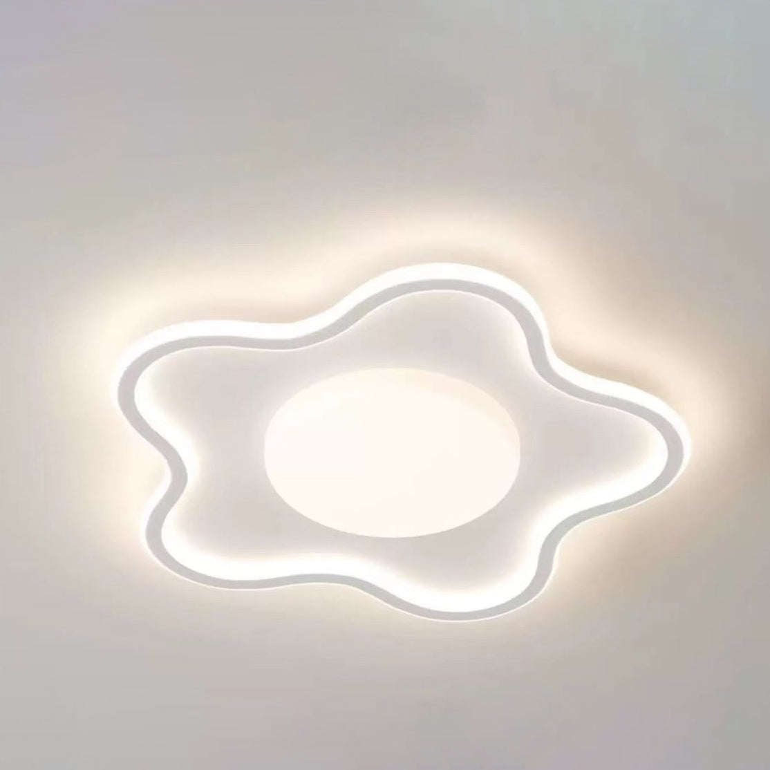 Contemporary Creative Star Iron Aluminum Acrylic Silicone LED Flush Mount Ceiling Light For Bedroom