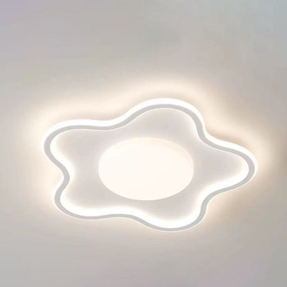 Contemporary Creative Star Iron Aluminum Acrylic Silicone LED Flush Mount Ceiling Light For Bedroom