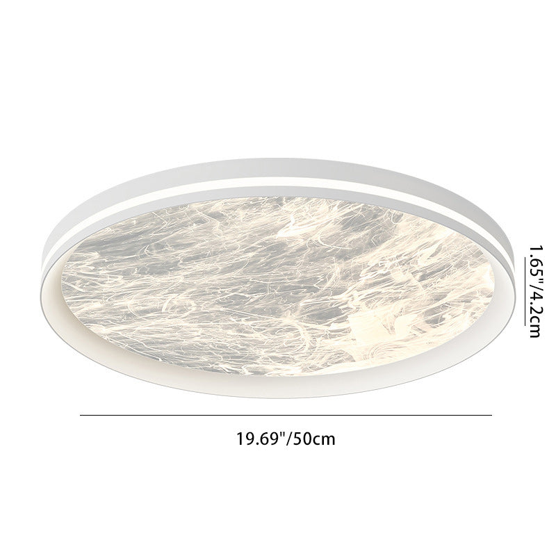 Contemporary Nordic Round Clouds Aluminum Acrylic LED Flush Mount Ceiling Light For Living Room