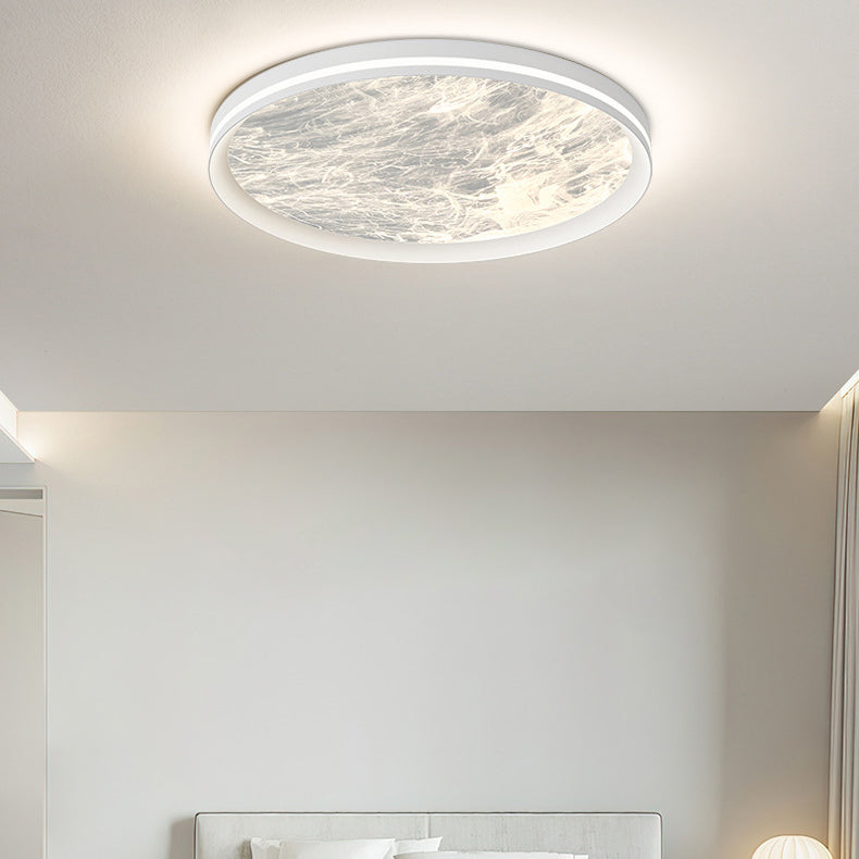 Contemporary Nordic Round Clouds Aluminum Acrylic LED Flush Mount Ceiling Light For Living Room