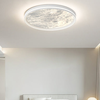 Contemporary Nordic Round Clouds Aluminum Acrylic LED Flush Mount Ceiling Light For Living Room