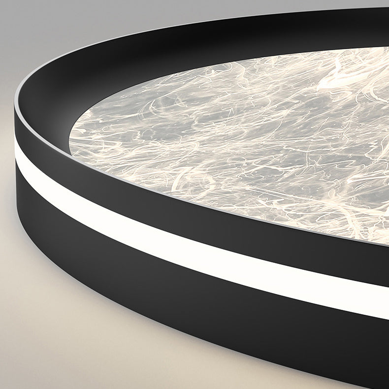 Contemporary Nordic Round Clouds Aluminum Acrylic LED Flush Mount Ceiling Light For Living Room