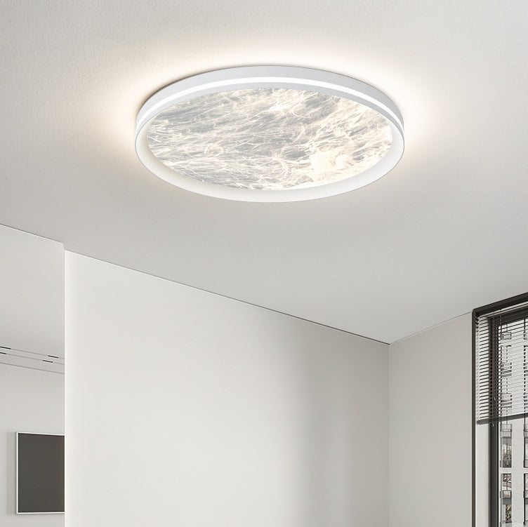 Contemporary Nordic Round Clouds Aluminum Acrylic LED Flush Mount Ceiling Light For Living Room
