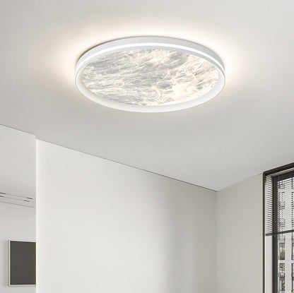Contemporary Nordic Round Clouds Aluminum Acrylic LED Flush Mount Ceiling Light For Living Room