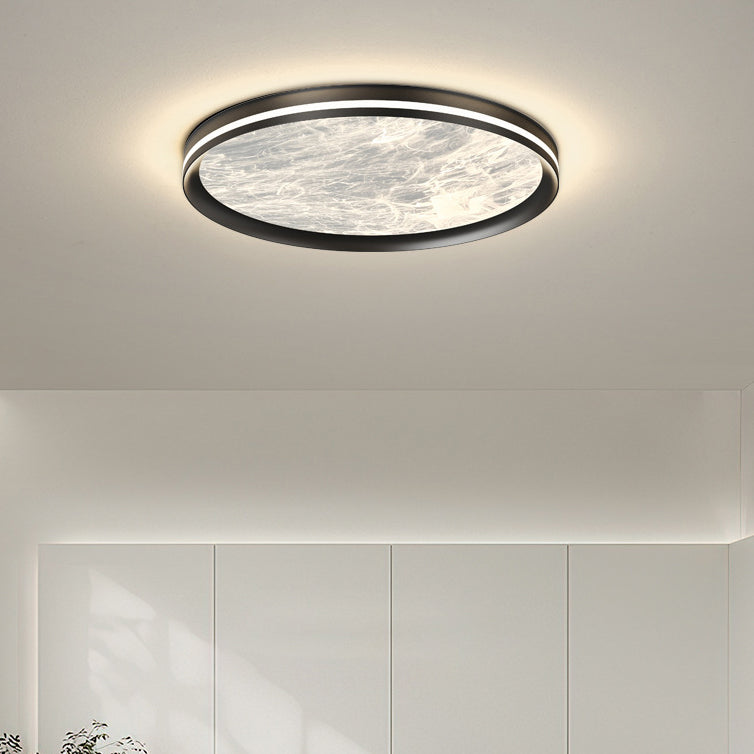Contemporary Nordic Round Clouds Aluminum Acrylic LED Flush Mount Ceiling Light For Living Room