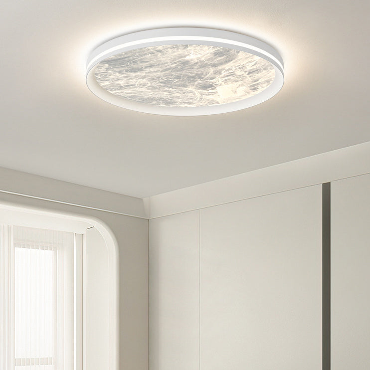 Contemporary Nordic Round Clouds Aluminum Acrylic LED Flush Mount Ceiling Light For Living Room