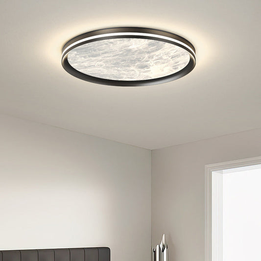 Contemporary Nordic Round Clouds Aluminum Acrylic LED Flush Mount Ceiling Light For Living Room