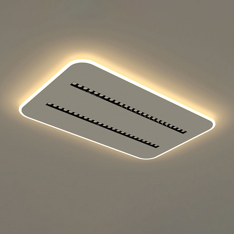 Modern Minimalist Square Rectangular Iron Aluminum Acrylic Spotlight LED Flush Mount Ceiling Light For Living Room
