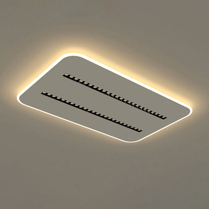 Modern Minimalist Square Rectangular Iron Aluminum Acrylic Spotlight LED Flush Mount Ceiling Light For Living Room