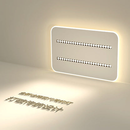 Modern Minimalist Square Rectangular Iron Aluminum Acrylic Spotlight LED Flush Mount Ceiling Light For Living Room