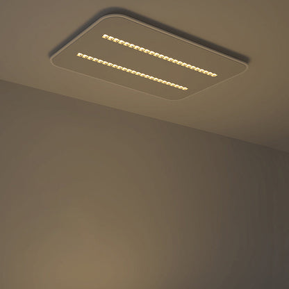 Modern Minimalist Square Rectangular Iron Aluminum Acrylic Spotlight LED Flush Mount Ceiling Light For Living Room