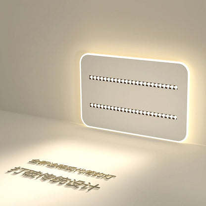 Modern Minimalist Square Rectangular Iron Aluminum Acrylic Spotlight LED Flush Mount Ceiling Light For Living Room