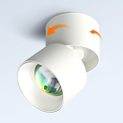 مصباح سقف LED قابل للتعديل بأسطوانة من الألومنيوم بتصميم غروب الشمس وشروق الشمس بتصميم عصري بسيط لغرفة المعيشة 