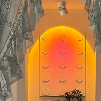 مصباح سقف LED قابل للتعديل بأسطوانة من الألومنيوم بتصميم غروب الشمس وشروق الشمس بتصميم عصري بسيط لغرفة المعيشة 