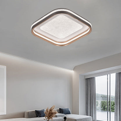 Modern Minimalist Clouds Round Square Iron Aluminum Acrylic LED Flush Mount Ceiling Light For Living Room