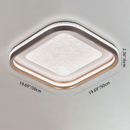 Modern Minimalist Clouds Round Square Iron Aluminum Acrylic LED Flush Mount Ceiling Light For Living Room