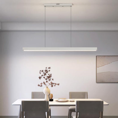 ثريا جزيرة LED حديثة بسيطة ذات دوائر هندسية مستقيمة من الحديد والألومنيوم والسيليكون وشريط من الأكريليك لغرفة الطعام 