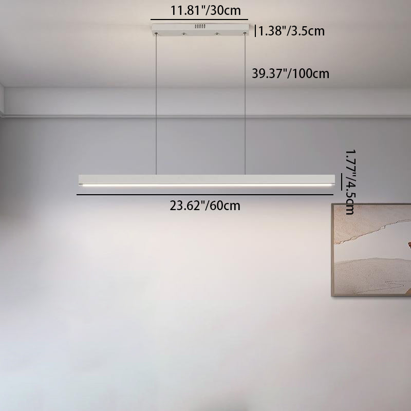 ثريا جزيرة LED حديثة بسيطة ذات دوائر هندسية مستقيمة من الحديد والألومنيوم والسيليكون وشريط من الأكريليك لغرفة الطعام 
