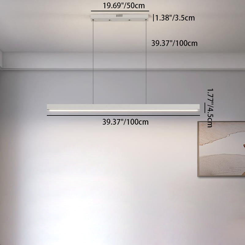 ثريا جزيرة LED حديثة بسيطة ذات دوائر هندسية مستقيمة من الحديد والألومنيوم والسيليكون وشريط من الأكريليك لغرفة الطعام 