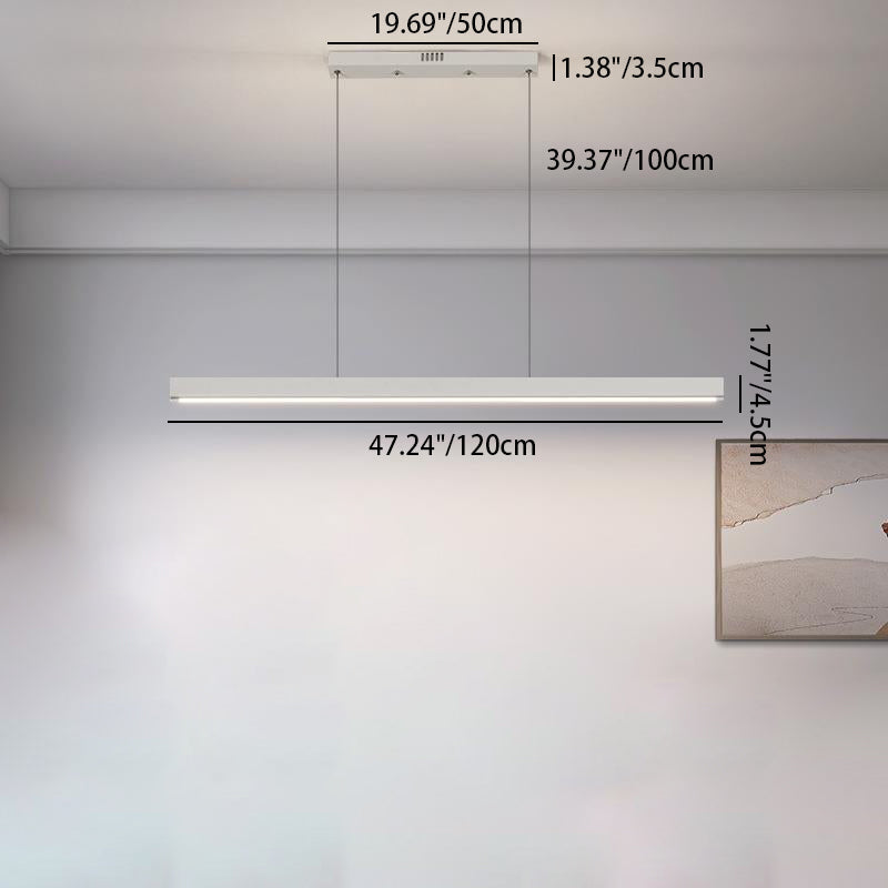 ثريا جزيرة LED حديثة بسيطة ذات دوائر هندسية مستقيمة من الحديد والألومنيوم والسيليكون وشريط من الأكريليك لغرفة الطعام 