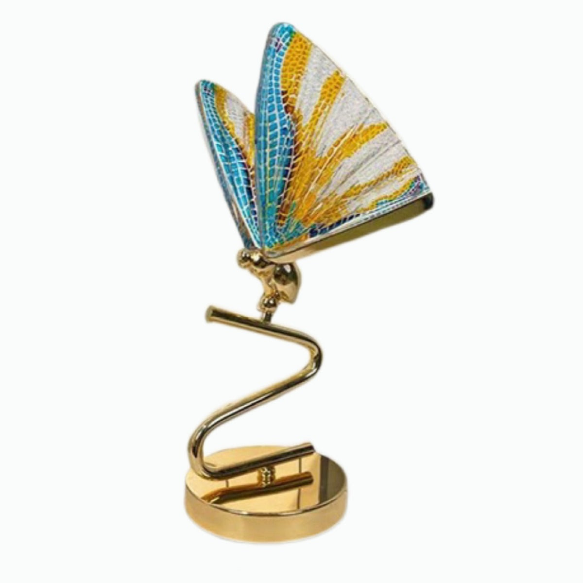 Contemporary Creative Colorful Butterfly Zinc Alloy Iron Acrylic LED Table Lamp For Bedroom