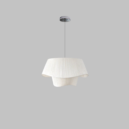 Contemporary Nordic Arc Drum Shape Iron Fabric 1-Light Pendant Light For Dining Room