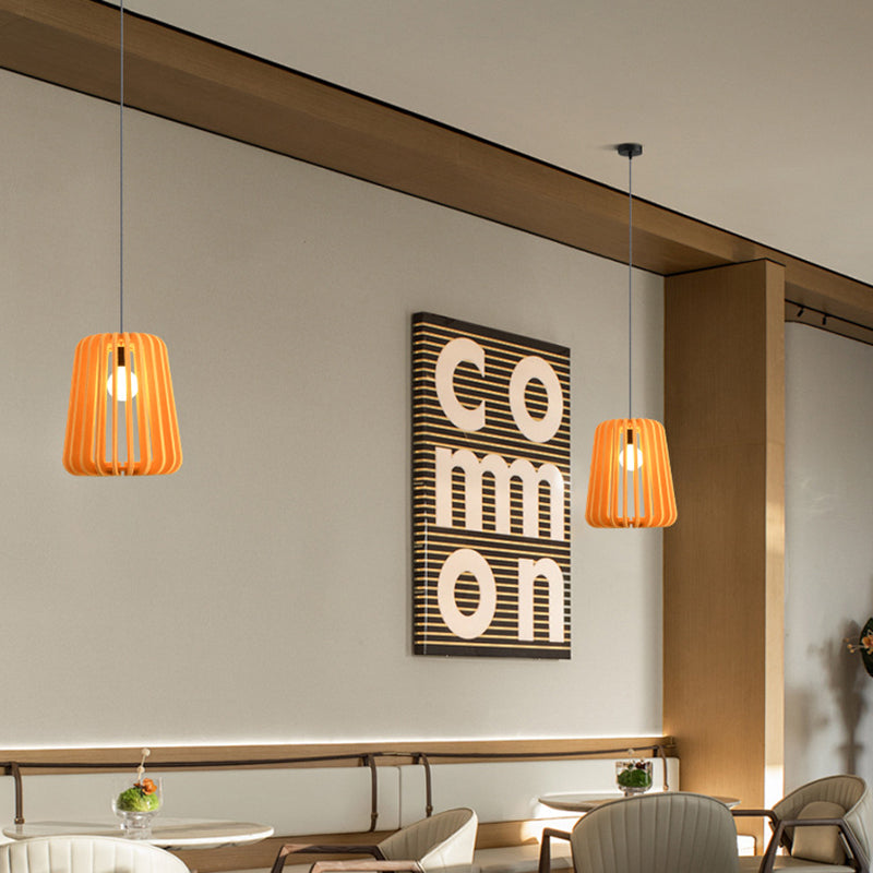 Contemporary Creative Pumpkin Column Shaped Birdcage Acoustic Iron Felt 1 - Light Pendant Light For Bedroom