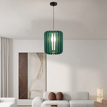 Contemporary Creative Pumpkin Column Shaped Birdcage Acoustic Iron Felt 1 - Light Pendant Light For Bedroom