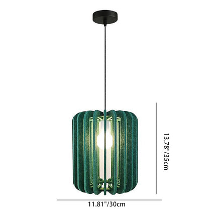 Contemporary Creative Pumpkin Column Shaped Birdcage Acoustic Iron Felt 1 - Light Pendant Light For Bedroom