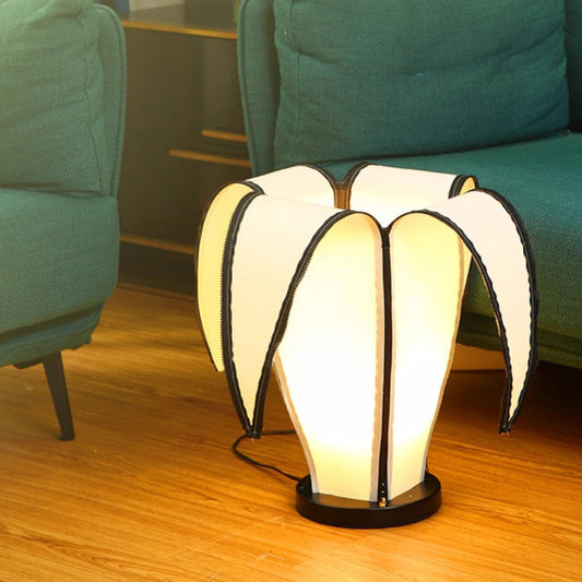 Contemporary Creative Banana Zipper Fabric Hardware 1-Light Standing Floor Lamp For Living Room