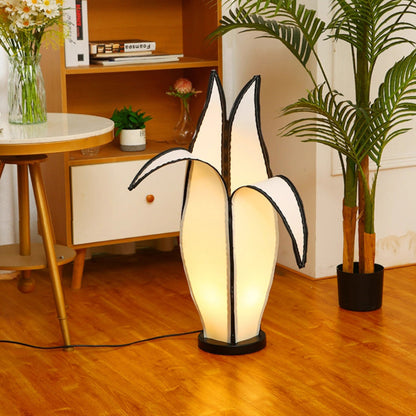 Contemporary Creative Banana Zipper Fabric Hardware 1-Light Standing Floor Lamp For Living Room