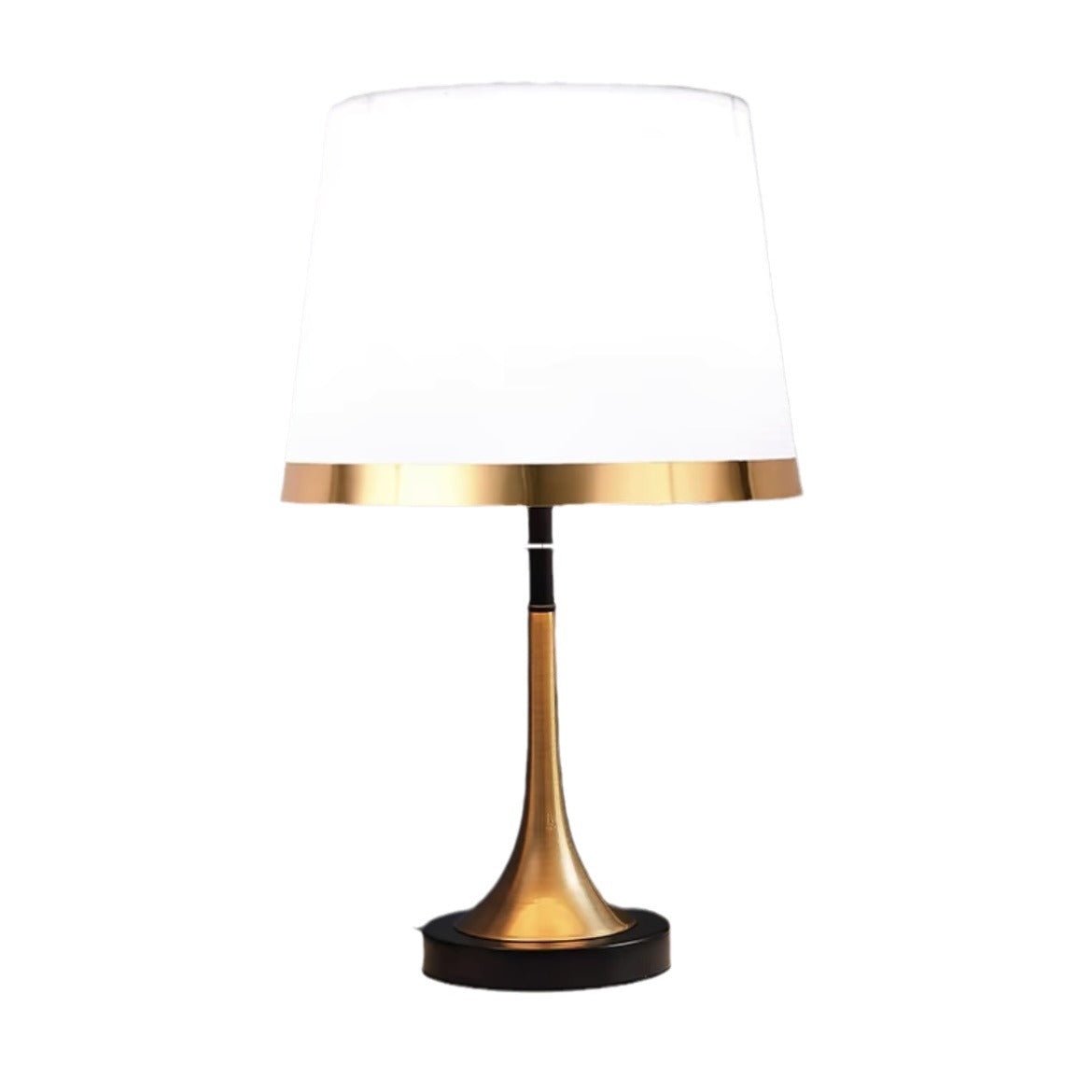 Traditional Vintage Dome Round Base Iron Fabric 1-Light Table Lamp For Bedroom